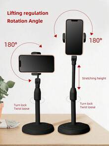 Adjustable Desktop Phone Stand - 360° Rotating Foldable Phone Holder, Portable Desktop Phone Stand, Suitable For Various Occasions Such As Study, Library, Airplane, Bedroom. Best Mother's Day Gift For Mom, Phone Accessories. - Multicolor - View 5