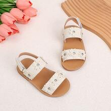 春夏时尚公主风平底凉鞋，软底，耐穿 - 白色 - 查看 8