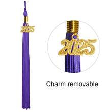 Birrete de graduación mate de GraduationMall con borla 2025 para escuelas secundarias y licenciaturas, talla única, morado - Morado - Ver 4