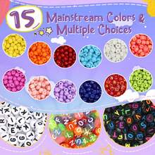 7400+Pcs Beads Kit, Fashion For Friendship Bracelets Necklaces Phone Chain Handmade Crafts DIY Jewelry Making Supplies - Multicolor - View 6