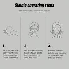 USB充电式洁面刷，硅胶洗脸刷，面部按摩器，振动面部按摩，电池容量：400mAh - 彩色 - 查看 10