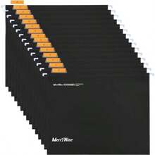 Merrynine - Carpetas colgantes de tamaño carta, 15 unidades, organizador de carpetas de archivadores de polipropileno con pestañas e inserciones de corte 1/5, organizadores de archivos para oficina(Murky Black) - Multicolor - Ver 2