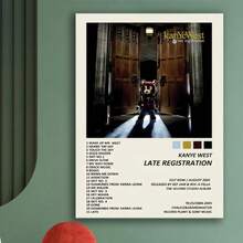 Framed Kanyee West Late Registration Music Album Cover Canvas Wall Art . Great Idea For New Year, Thanksgiving Day, Christmas, Perfect Art For Room Decor, Kitchen Decor, Living Room Painting, Halloween Decor, Bathroom Decor, Home Decor, Wall Decor And Bedroom Decor. - Framed - 查看 1