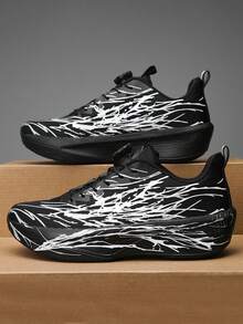 Men's Sports Shoes Size 39-45, Lightweight Running Shoes, Luminous Rotating Buckle Thick Sole Sports Running Shoes, Comfortable Shock Absorption Stable Breathable Sports Shoes - Multicolor - View 22