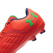 Under Armour Clone Mag Pro 3.0 FG Football/Soccer Shoes, Shock-Absorbing Charged Cushioning Midsole, For Men & Women, Match & Training - Red - View 6