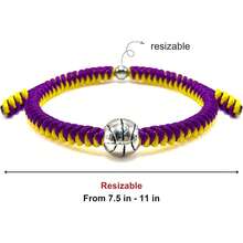 LAMIBEE - Pulsera de béisbol trenzada ajustable, regalo de joyería de béisbol con colores del equipo y tarjeta de inspiración, accesorios de béisbol para jugadores aficionados, Mediano, NO, cristal - 1 - Ver 7