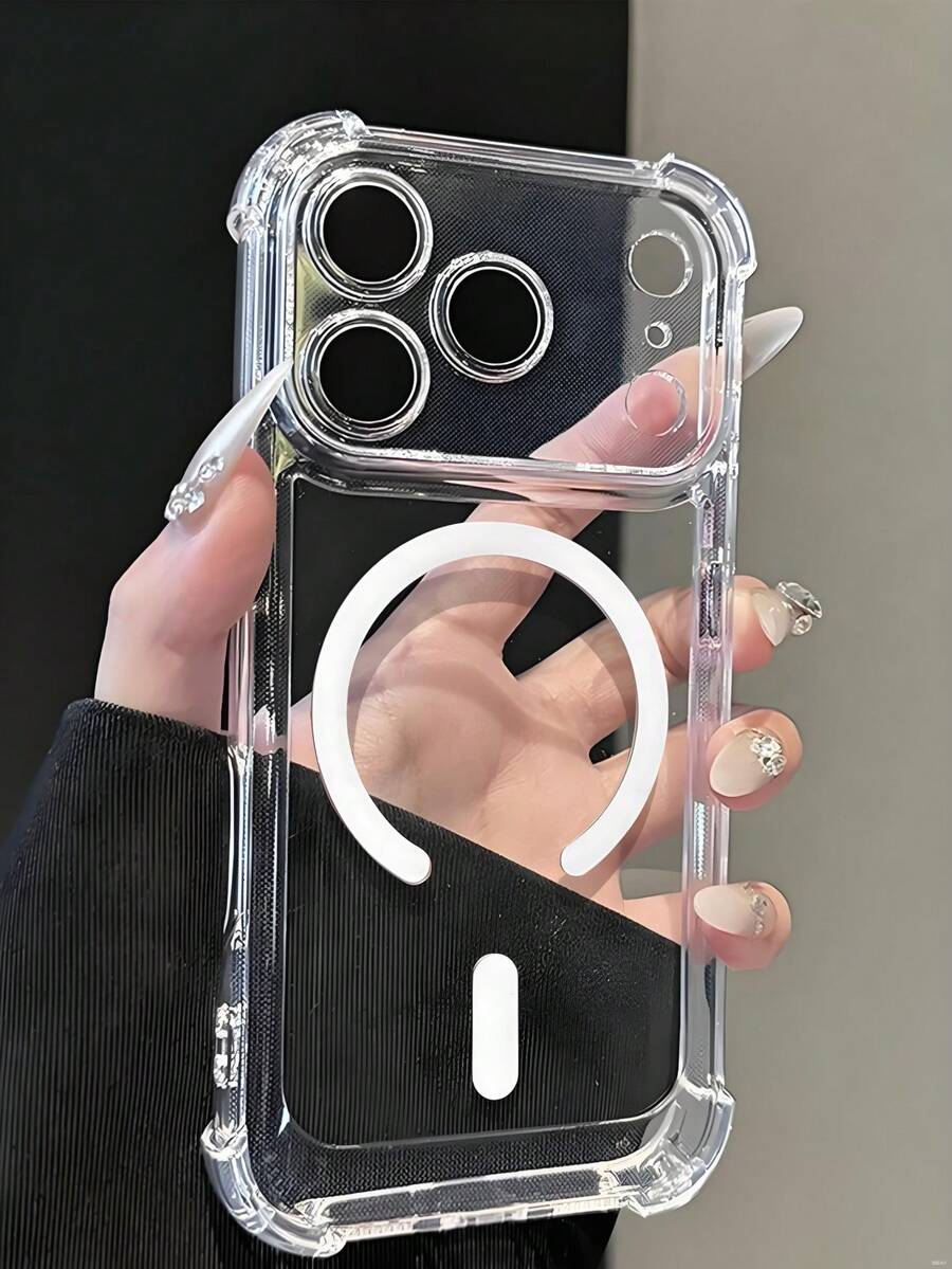 Luxury Ultra Clear MagSafeWireless Charging IPhone17promax/17/17pro/17air/16promax/16e/16pro/16/15pro/15promax/15/13/14/11/14pro/14promax/14plus/15plus/7g/8g/7plus/X/Xs/Xr/Xsmax, Shockproof Anti-Scratch TPU Phone Cover, Crystal Transparent Protective Case - Perfect Gift For Friends & Daily Use - Clear - View 1