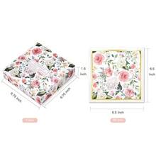 50Pcs Gold Foil Floral Napkins - 3 Ply Disposable Paper Luncheon Napkin For Wedding Birthday Bridal Tableware Party Supplies - 6.5 X 6.5 In,Floral-Pink - Hoa-Hồng - Xem 4