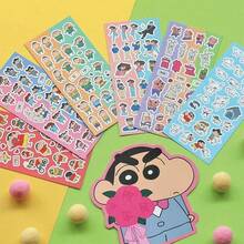 6 Styles, Randomly Select 1 Shin-Chan Photo Sticker From The Crayon Shin-Chan Family, Suitable For Hand Account, Cartoon Decoration, Mobile Phone, Mobile Phone Case Sticker, Graffiti Sticker, Waterproof Sticker, DIY Sticker, Decorative Sticker, Cartoon Sticker, Luggage Sticker, Notebook Sticker, Water Cup Sticker, Guitar Sticker