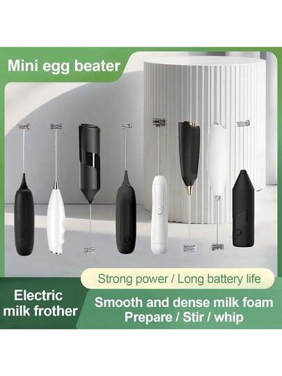 Milk Frother, Powerful Handheld Milk Frother, Mini Milk Foamer,Coffee Stirrer, Stainless Steel Drink Mixer For Coffee, Lattes, Cappuccino,Matcha,Hot Chocolate, Portable Foam Maker,Electric Wireless Blender Mini Coffee Maker