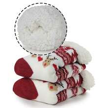 Calcetines de mujer de invierno gruesos con agarre, calcetines cálidos y mullidos antideslizantes, regalos de Navidad - Multicolor - Ver 2