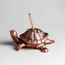 1pc Vintage Brass Meditation Zen Buddhist Frog Statue Trinket Copper Animal Sculpture Incense Burner Home Desk Decoration Tea Pet Best Gifts Birthday - Multicolor - View 5
