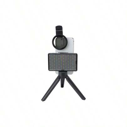 Luz de Relleno de Telfono Inalmbrica Porttil para Transmisin en de Tatuajes, Luz Selfie Recargable con 120 Chips, Brillo Ajustable y Temperatura de Color, Adecuada para Belleza