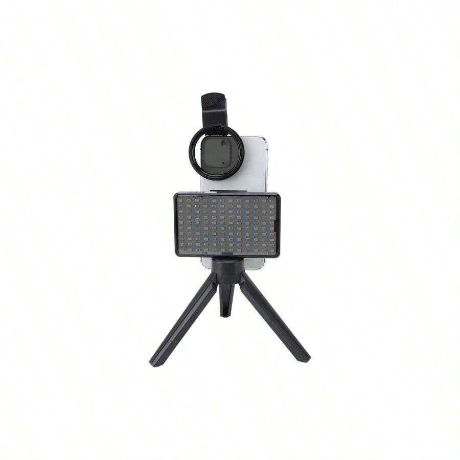 Luz de Relleno de Telfono Inalmbrica Porttil para Transmisin en de Tatuajes, Luz Selfie Recargable con 120 Chips, Brillo Ajustable y Temperatura de Color, Adecuada para Belleza - inicial - Ver 1