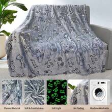 Glow-In-The-Dark Blanket, Birthday, Christmas, Easter Gift - Soft Plush Flannel Throw Blanket, Gray Game Controller Print Pattern. Ideal Gift For Kids, Grandchildren, Babies, Toddlers, Birthdays, Christmas! - Multicolor - View 3