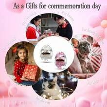 MICOO 925 Sterling Silver Charms For Bracelets,Fashion DIY Dangle Pendants Beads Simulated Birthstone Charms,Birthday Gifts For Women,2WhiteandPinkCharms - 2個白色和粉紅色的吊墜 - 查看 6