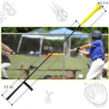 Bastón de béisbol para bateo, equipo de práctica de bateo, para béisbol y sóftbol, manubrio extendido con correa de agarre - Entrenador de swing de béisbol - Ver 7