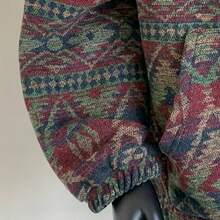 GURUNVANI - Sudadera con capucha para hombre, estilo tnico, jacquard con capucha y patrn azteca, estilo clsico, - Rojo - + CH - Ver 7