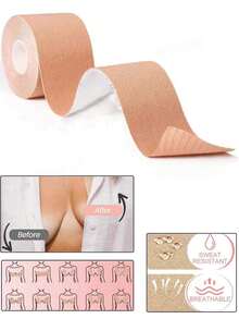 1 Set Breathable Elastic Invisible Bra Strap, Silicone Breast Petals, Women's Lingerie Accessories