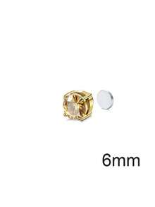 Hypoallergenic Clip-On Earrings - Stainless Steel Cubic Zirconia Stud Earrings In Silver Color, Universal Earrings With Safety Backs