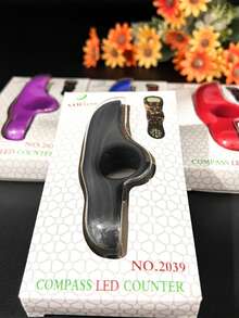 عداد خرز يدوي مع وظيفة البوصلة، إضاءة LED، عداد إلكتروني، مصنوع من مادة مطاطية، عداد متعدد الوظائف محمول للصلاة والإيمان والمستودعات وتدفق الناس وغيرها - متعدد الألوان - مشاهدة 10
