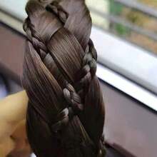 Headband 5 Strands Synthetic Hair Plaited Headband Braid Braided With Teeth Hair Band Beauty Accessory Stretch Braid Headbands Hairpiece For Women (Dark Brown-Style 2),Darkbrown-Style2 - 深棕色-風格2 - 查看 4