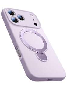 液态硅胶磁吸式保护壳，带支架，兼容 17/16 Pro Max/15 Pro/14 Pro Max/13 Pro；超薄防震保护套，兼容 16/15 Pro/13 Pro；兼容 17/16 Pro Max/15 Pro/14 Pro Max/13 Pro - 紫丁香色 - 查看 13