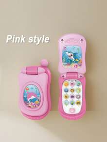 儿童音乐玩具手机，婴儿翻盖手机，儿歌，学习歌曲，幼儿早教礼物（粉色/蓝色/紫色），适合生日、圣诞节及1-6岁儿童 - 彩色 - 查看 10