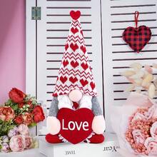 1 păpușă de Ziua Îndrăgostiților, Rudolf, renul cu nas roșu, decorațiune cu piticul Rudolf fără chip, material textil cusut manual, simbolism romantic cu urări calde. Ideală ca și cadou de Ziua Îndrăgostiților, pentru vitrină, pentru decorarea casei sau ca un cadou atent. Servește și ca semn de afecțiune pentru cupluri, romantici și oameni care oferă cadouri. - Roz - Vizualizare 11