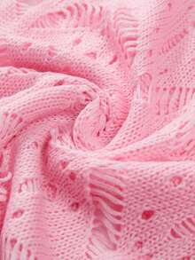 FOR BEAUTY Ladies' Spring And Summer New Knitted Two Pieces Set, Casual, Elegant, Spicy, Avant-Garde And Sexy, Halter Top&Mid Length Skirt Set, Inlaid With Flower Hollow Design