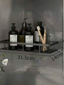 Wall-Mounted Corner Bathroom Storage Rack, Laundry Storage Rack, Perfectly Fitting Into Bathroom And Kitchen Corners, No Drilling Required, Won't Damage, Keeps Walls Clean, Suitable For Tiles, Glass, Smooth Floors, Etc. Ideal For Storing Bathroom Toiletries And Shampoo Bottles, Kitchen Condiments, Etc.