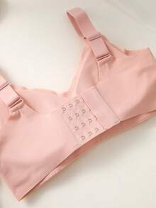 2pcs Minimalist Comfortable Sports Bras For Women, Wireless, Solid Color - Multicolor - View 5