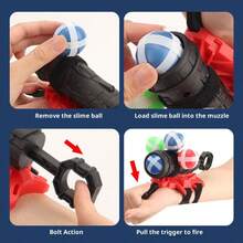 Spider Web Bracelet Sticky Ball Launcher Set! Includes Target Board & Gloves, Interactive Shooting Toy, Sticky Target Ball Launcher Battle Fun Game - Multicolor - View 2