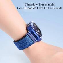 ZHIKE 2Piezas Correa Compatible con Watch 4 Pro, Extensible Pulsera Banda de Nylon para Watch 4 Pro - S/M + Nebulosa Violeta+Siete Arco Iris - Ver 5