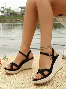 New Summer Wedge Fairy Sandals, Versatile Thick-Soled Waterproof Platform For Heightening And Slimming