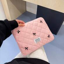 Funda para portátil con forma de diamante bordada con lazo, estuche para tablet PC, funda para portátil, bolsa para computadora, bolsa para portátil resistente al agua para negocios y vuelta al colegio