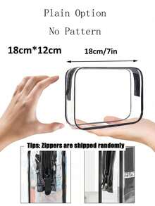 新品上市！多功能充电器旅行收纳包 - 透明洗漱包，旅行必备，便携式拉链旅行化妆包，沙滩透明PVC洗漱包，防水收纳袋，透明整理包，线缆USB收纳包，机场安检PVC化妆包，可收纳充电器、数据线和移动电源 - 彩色 - 查看 4