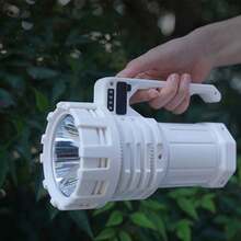 LED White Laser Long Range Handheld Flashlight, Outdoor High Brightness Rechargeable Long Lasting Searchlight Miner's Lamp - Multicolor - View 12