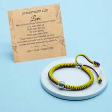 LAMIBEE - Pulsera de béisbol trenzada ajustable, regalo de joyería de béisbol con colores del equipo y tarjeta de inspiración, accesorios de béisbol para jugadores aficionados, Mediano, NO, cristal - 1 - Ver 6