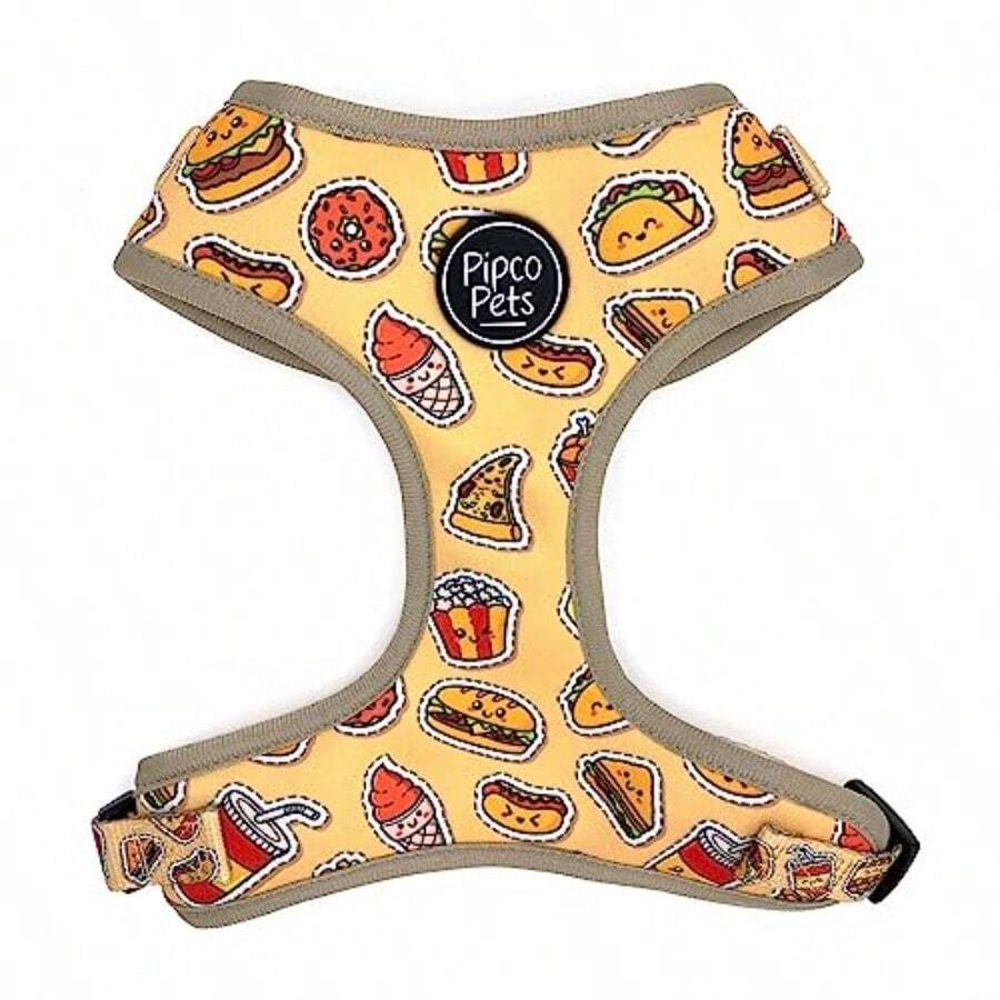 PIPCO PETS Adjustable Dog Harness Cute Colourful Patterns Perfect Fit Escape Proof Vest  And Secure Easy On Off Large Snack Pack - SnackPack - View 1