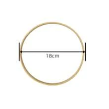 Dreamcatcher Bamboo Hoop Flower Lamp Cross Stitch Embroidery Tool, Round Bamboo Embroidery Hoop Frame Handcraft Circle - Beige - View 12