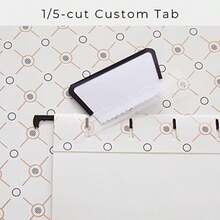 Y YOMA Carpetas de archivos colgantes con proceso de estampado de papel de aluminio, tamaño de letra, pestañas de corte ajustables 1/5, 3 diseños geométricos personalizados surtidos(default) - Multicolor - Ver 8