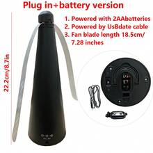 1 Pc Fly Repellent Fan For Tables,Portable Table Fly Fan Keep Flies And Bugs Away From Your Food,Chemical Free Bug Fan, Fly Deterrent With Holographic Blades To Clear Bugs, Mosquitoes, And Flies, Battery Powered Fly Fan, Without Battery,Black - Gold - View 17