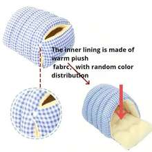 1pc Enclosed Cat Bed, Removable & Washable Cat Nest, Warm Cat House For Small Dogs, Suitable For All Seasons, Half-Enclosed Cat Bed, Cat Sleeping Shelter - Multicolor - View 8