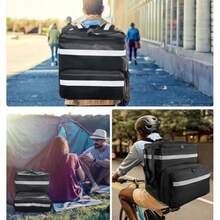 Mochila Repartidor Aislada, Expandible Negro, 20 Litros, Unisex, 3 Compartimentos, Resistente Agua, para Eats, Rappi, DIDI , Picnic, Caminatas, Playa, Camping, Viajes y más(default) - Multicolor - Ver 6