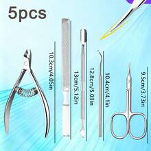 超锋利不锈钢角质层修剪器（5/1件），轻松去除死皮 - 男女美甲足部护理工具，家用沙龙级使用 - 彩色 - 查看 4