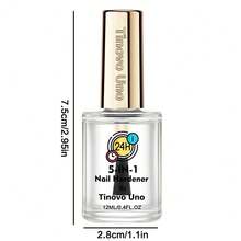 Tinovo Uno 五合一指甲硬化剂 - 快速提亮暗沉、干燥、不均匀的指甲，适用于所有指甲类型，多用途指甲油，指甲护理，指甲油，时尚指甲油，持久指甲油