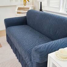 Water Ripple Pattern On Skirt Hem - Dark Gray