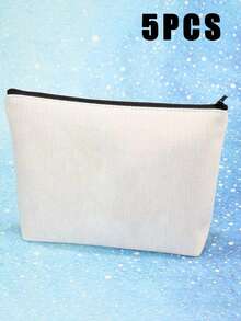 10/1 件帆布拉链袋、DIY 空白布艺铅笔盒、旅行洗漱包、绘画帆布袋、带拉链的空白帆布袋、多用途帆布袋、铅笔盒、帆布化妆包、帆布绘画铅笔盒、手工艺品、帆布化妆包、绘画包、儿童包、工作、学校、旅行铅笔盒、实用 - 彩色 - 查看 16