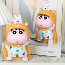 Crayon Shin Chan Cloak Large Children's Piggy Bank, Can Be Stored, Removable, Anti Fall, Cute And Healing Desktop Ornament, Creative Handicraft Ornament Gift, Birthday Gift Piggy Bank - Multicolor - View 8